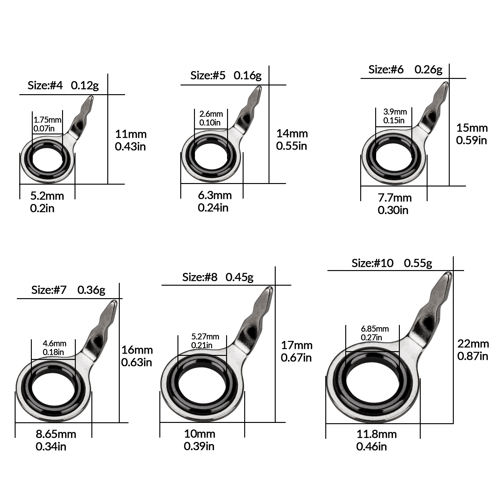 THKFISH 60개 낚싯대 가이드 도자기 링 낚시대  - Fishing Rod Guide Replacement 리뷰 및 가격