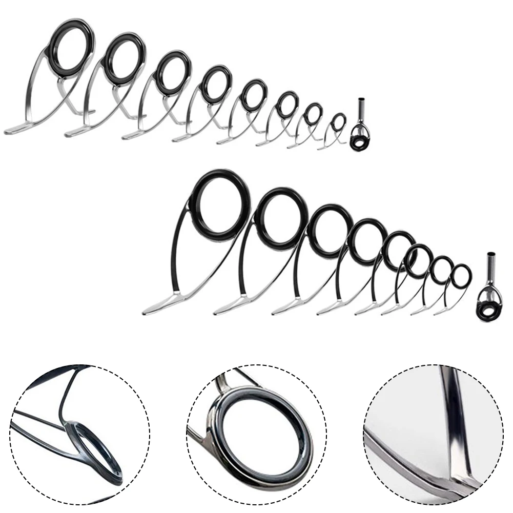 9pcs 낚싯대 탑 링 팁 아이 가이드 수리 빌딩 스테 - Fishing Rod Building Kit 리뷰 및 가격